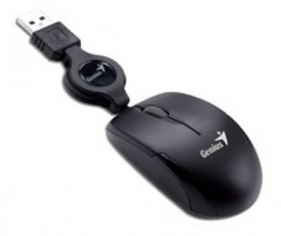 Imagine Mouse Genius Micro Traveler, 1200 dpi, negru, USB