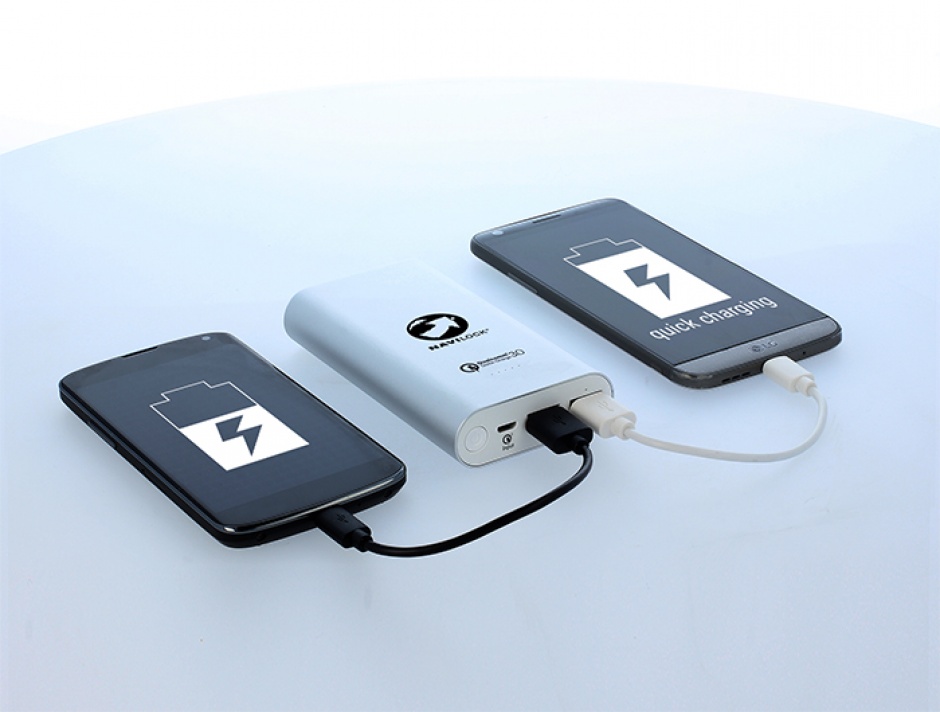 Imagine Power Bank 10200 mAh cu 2 x USB-A cu Qualcomm® Quick Charge 3.0, Navilock 41501