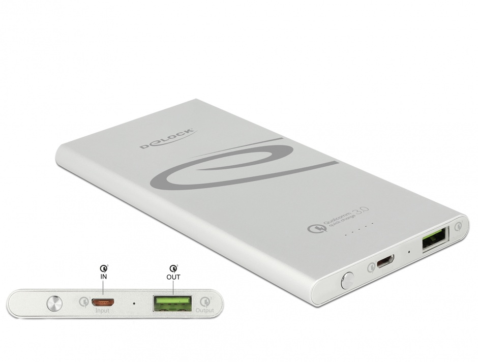 Imagine Baterie externa 5000 mAh 1 x USB-A Qualcomm Quick Charge 3.0, Delock 41503