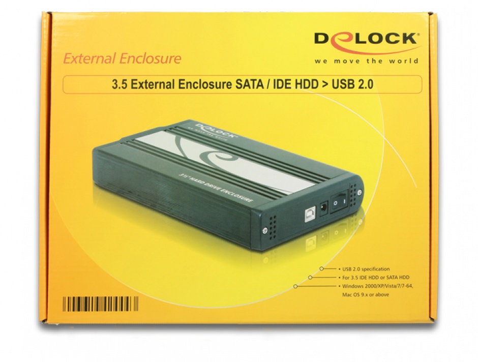 Imagine Rack extern HDD 3.5" SATA/IDE la USB 2.0, Delock 42444
