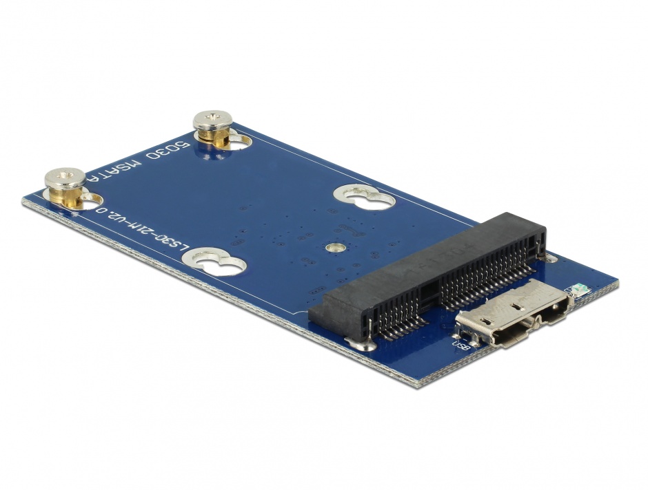 Imagine Rack extern mSATA SSD la USB 3.0, Delock 42569