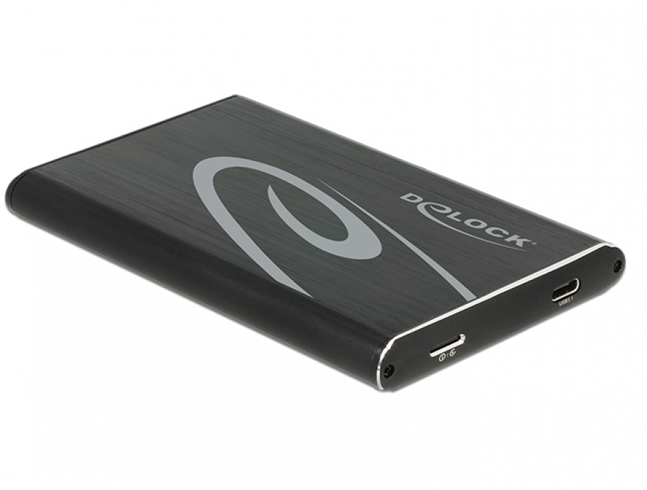 Imagine Rack extern 2.5" pentru HDD/SSD 9.5mm SATA la USB 3.1 tip C, Delock 42586