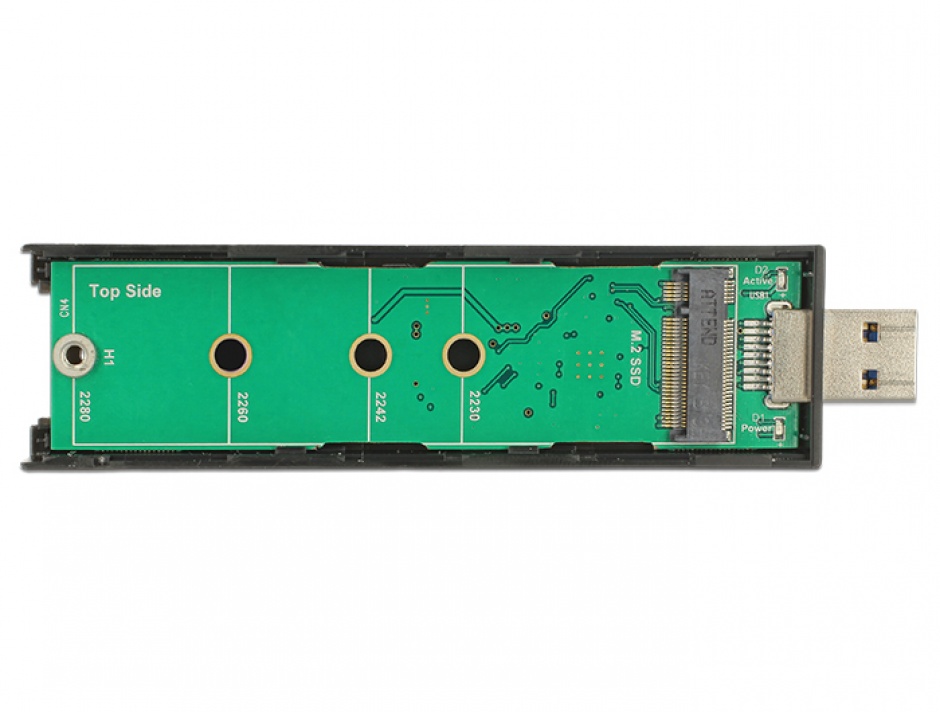 Imagine Rack extern pentru SSD M.2 Key B 80 mm la USB 3.1, Delock 42593