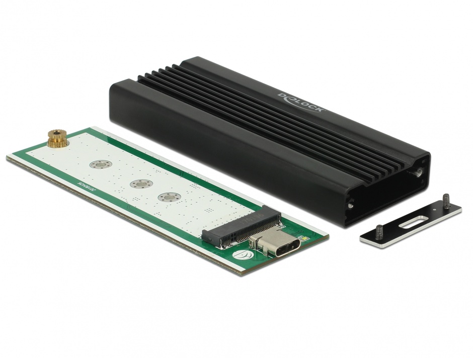 Imagine Rack extern pentru M.2 NVMe PCIe SSD la USB-C 3.1 Gen 2, Delock 42600