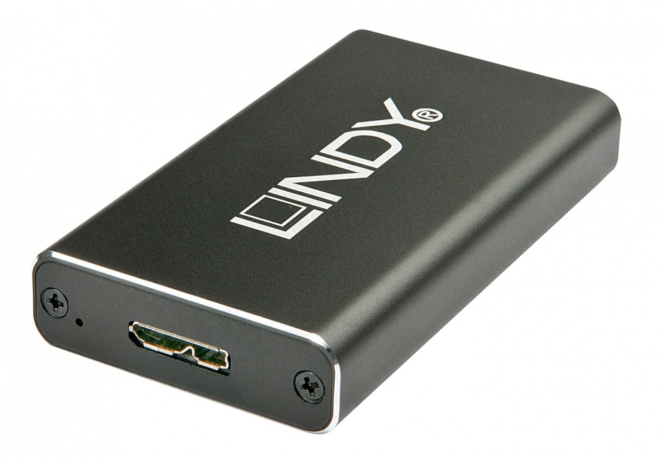 Imagine Rack extern USB 3.0 la mSATA Aluminiu, Lindy L43117