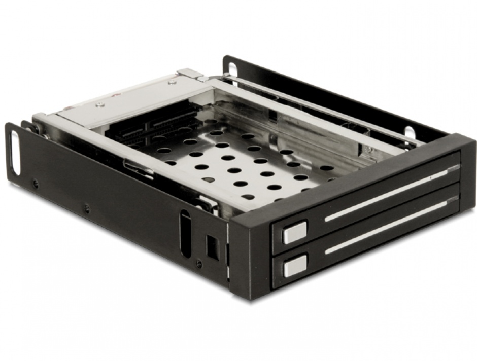 Imagine Rack mobil 3.5" pentru 2 x HDD SATA 2.5, Delock 47189 