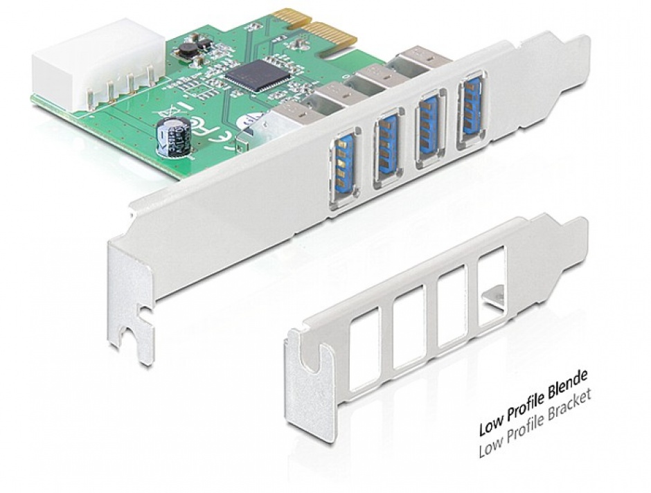 Imagine Placa PCI Express la 4 porturi USB 3.0, Delock 89316