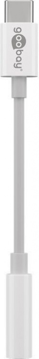 Imagine Adaptor audio USB-C la jack 3.5mm T-M Alb 10cm, Goobay 55646-1