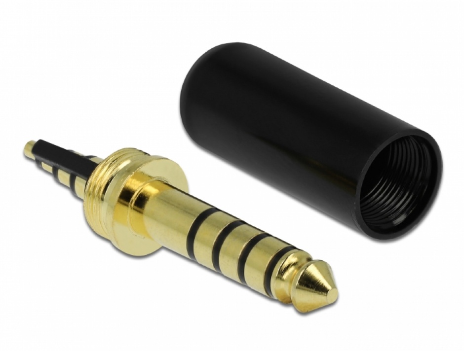 Imagine Conector jack stereo 4.4 mm 5 pini tata, Delock 66319