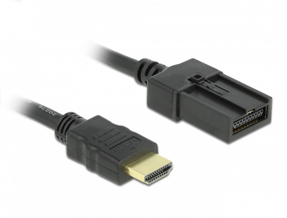Imagine Cablu automotiv HDMI-A 4K30Hz la HDMI-E T-T 3m Negru, Delock 85288