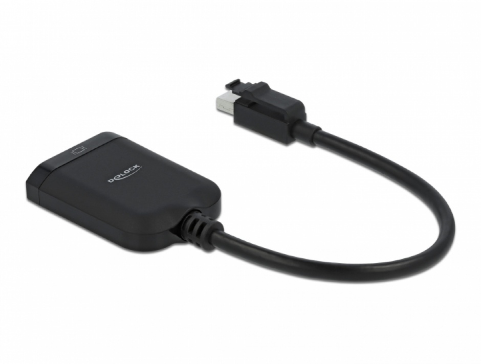Imagine Adaptor Mini Displayport la HDMI activ 4K@60Hz HDR cu functie de blocare T-M Negru, Delock 65980
