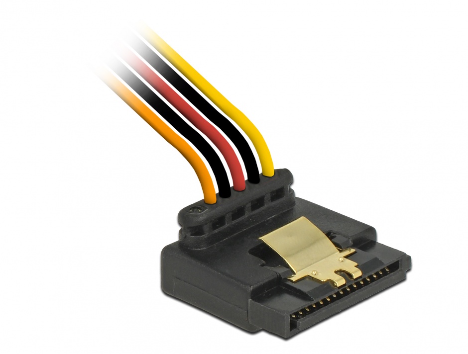 Imagine Cablu de alimentare SATA la 2 x SATA unghi sus 15cm, Delock 60170
