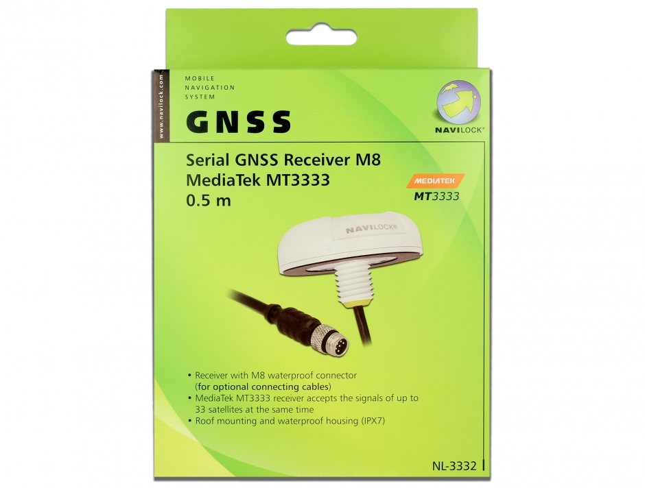Imagine NL-3332 M8 Serial Multi GNSS Receiver MT3333 0.5m, Navilock 60327