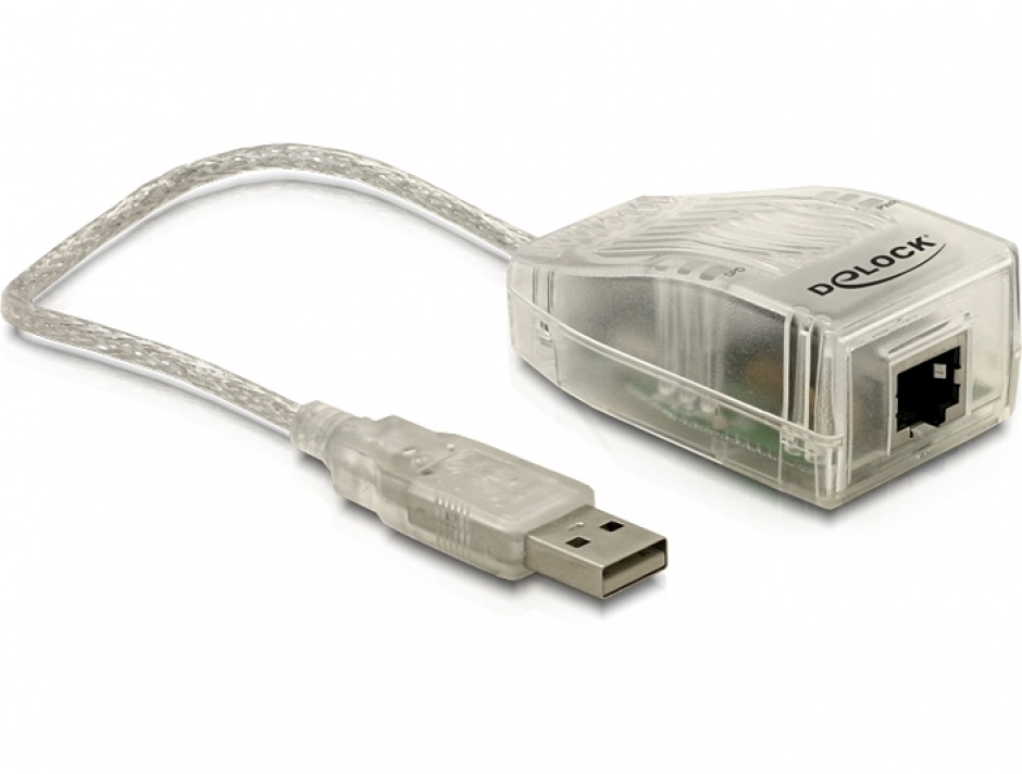 Imagine Placa de retea USB 2.0 la retea 10/100 Mbps, Delock 61147