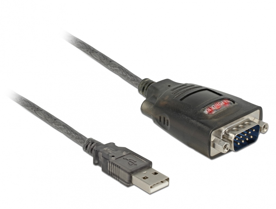 Imagine Cablu USB la Serial RS232 FTDI 1m, Delock 61364