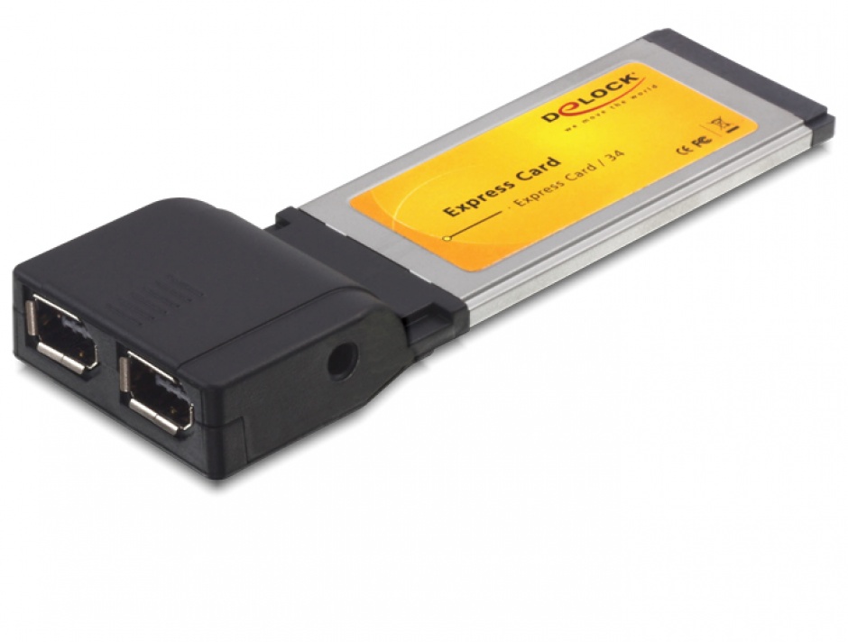 Imagine Placa Express Card la 2 x FireWire 600 chipset TI, Delock 61387