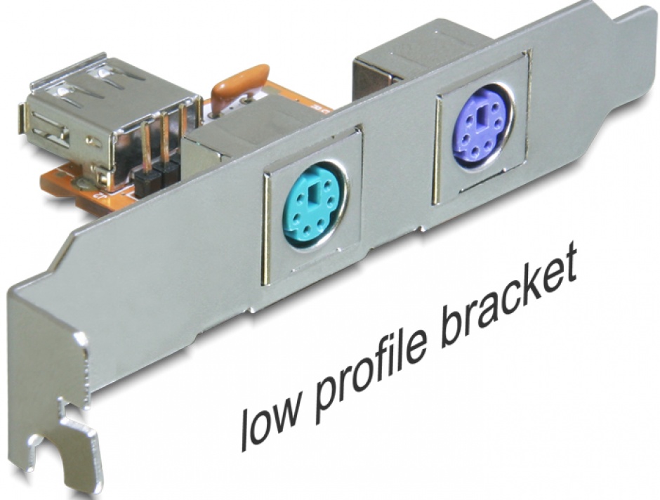 Imagine Rear bracket USB la 2 x PS/2, Delock 61589