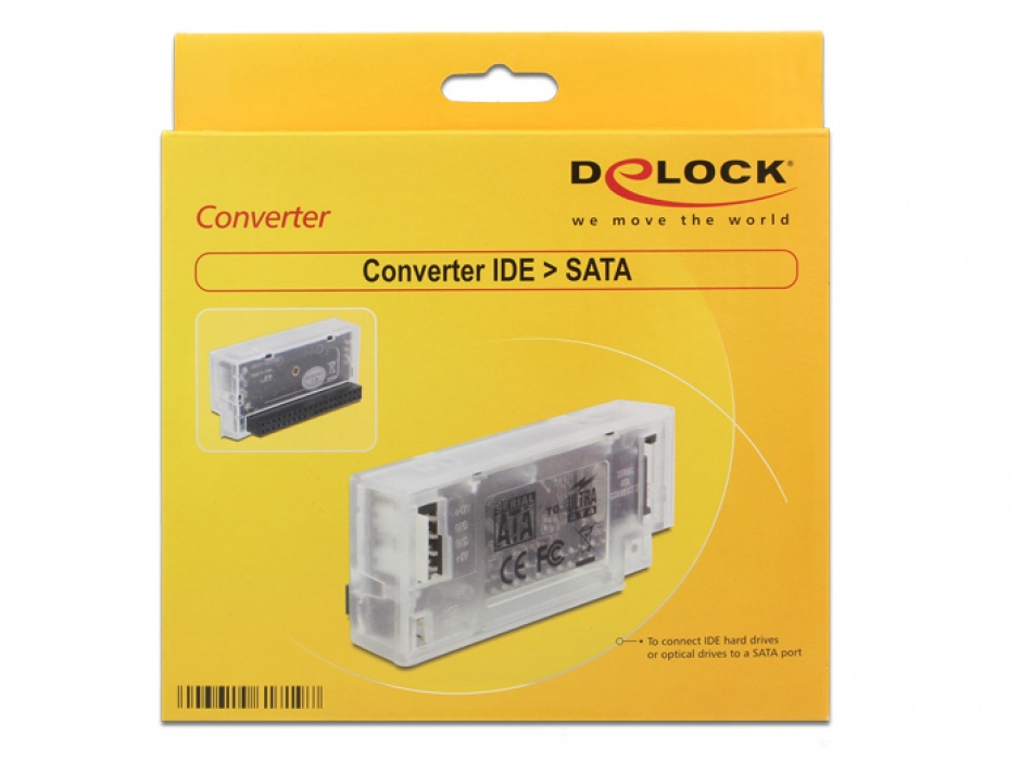 Imagine Convertor IDE 40 pini la SATA unidirectional, Delock 61719