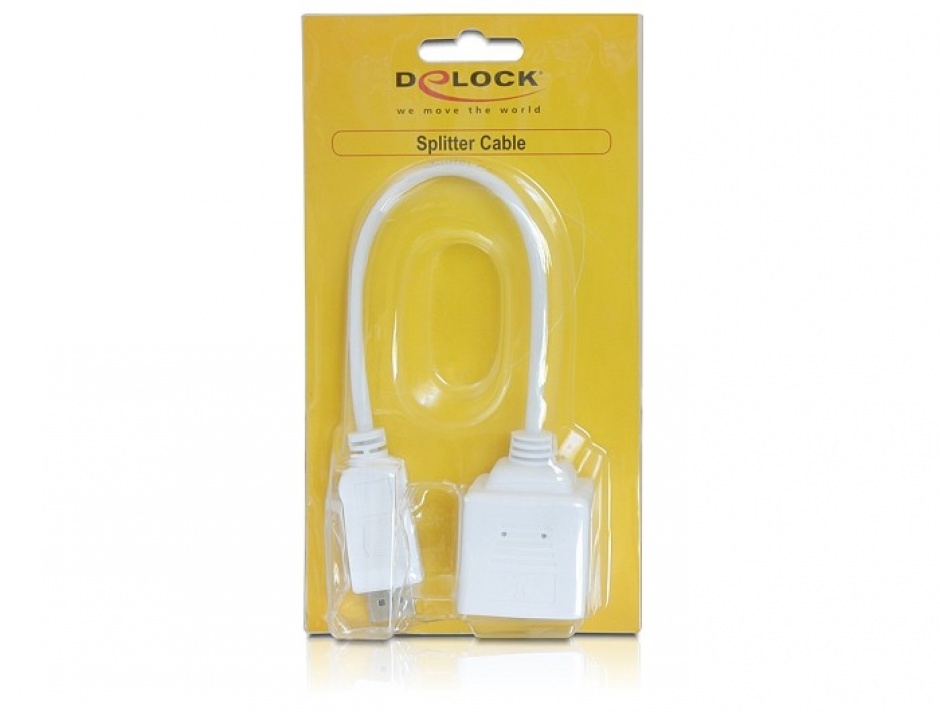 Imagine Adaptor Displayport la Displayport + mini Displayport T-M, Delock 61751