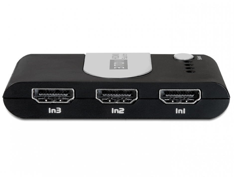 Imagine Switch HDMI Full HD 3 porturi cu telecomanda, Delock 61788