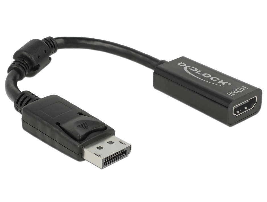 Imagine Adaptor DisplayPort la HDMI T-M pasiv Negru, Delock 61849