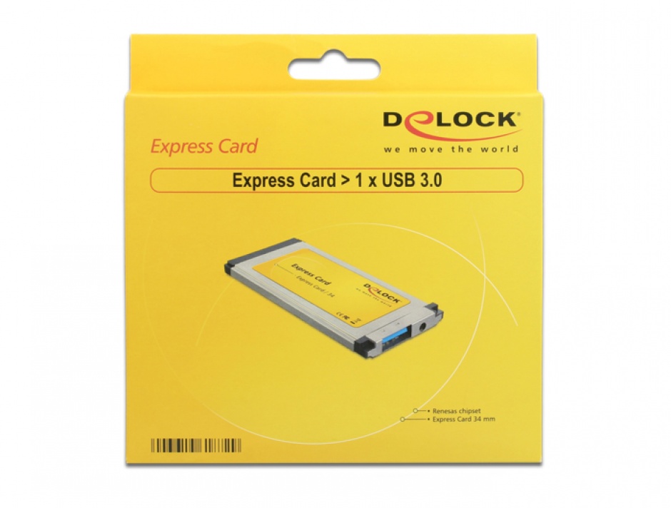 Imagine Placa ExpressCard la 1 port USB 3.0 slim, Delock 61872