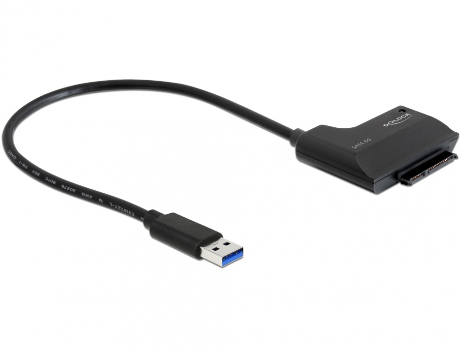 Imagine Adaptor USB 3.0 la SATA III 6Gb/s 2.5"/3.5" HDD, Delock 61882