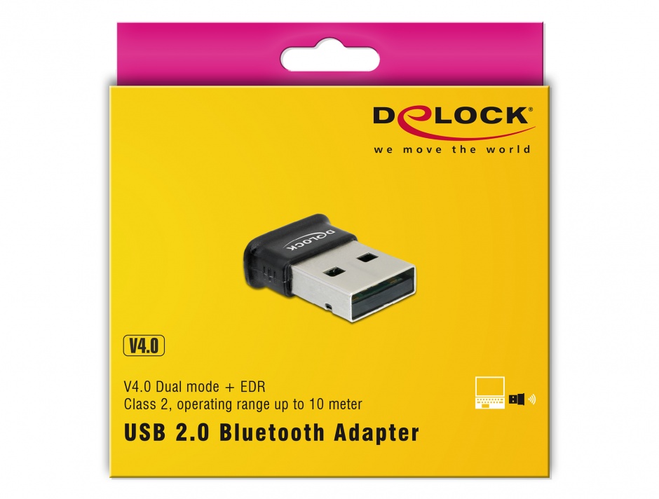 Imagine Adaptor USB 2.0 Bluetooth V4.0 Dual Mode, Delock 61889