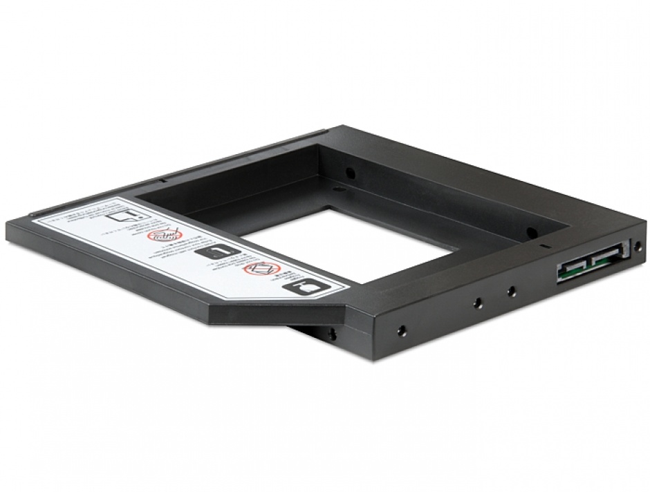 Imagine Installation Frame (Caddy) Slim SATA 5.25 pentru 2.5" SATA HDD 12.5mm, Delock 61993