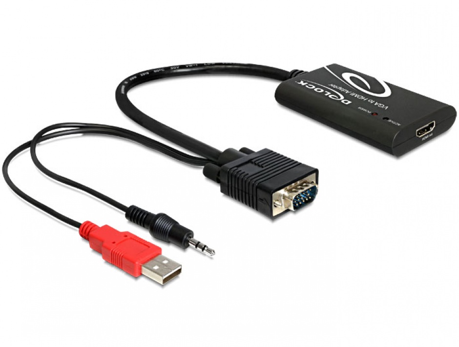 Imagine Convertor VGA la HDMI cu Audio, Delock 62408
