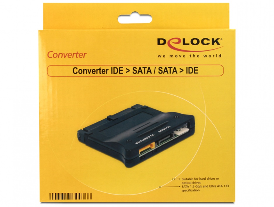 Imagine Convertor IDE la SATA / SATA la IDE, Delock 62438