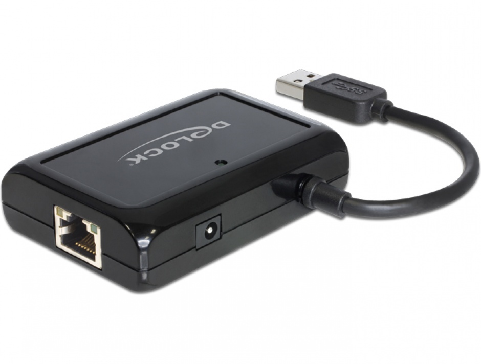 Imagine Hub USB cu 3 x USB 3.0 + 1 port Gigabit LAN, Delock 62440