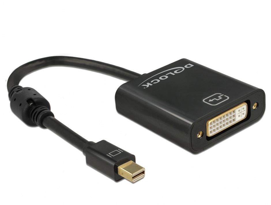 Imagine Adaptor mini Displayport la DVI T-M 1.2 4K Pasiv Negru, Delock 62605