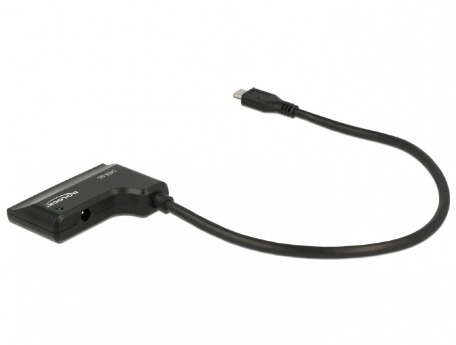 Imagine Adaptor USB tip C la SATA III 6 Gb/s 22 pini 2.5"/3.5" HDD, Delock 62715