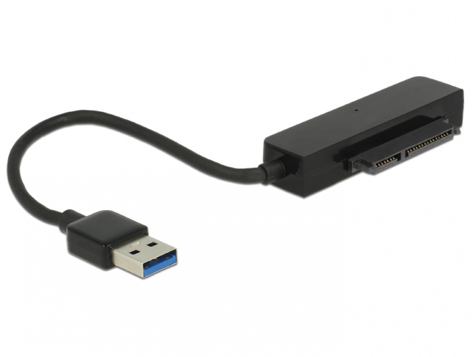 Imagine Adaptor USB 3.0 la SATA III pentru HDD 2.5" cu carcasa protectie 15cm, Delock 62742