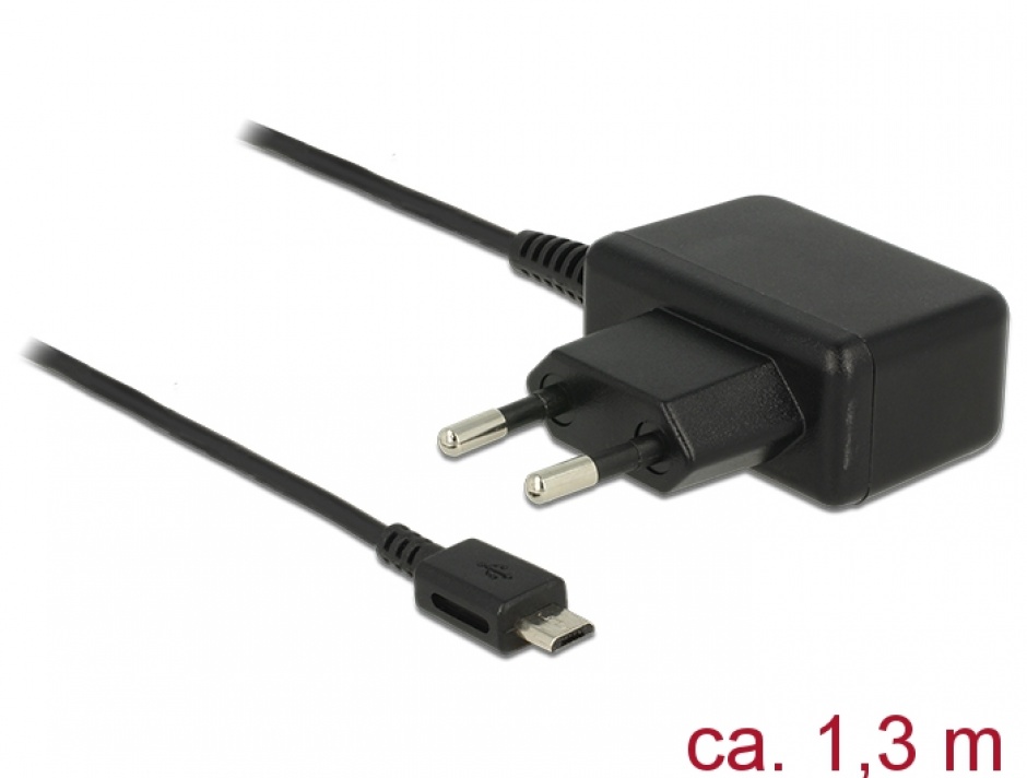 Imagine Incarcator priza micro USB-B 5 V / 2 A 1.3m, Navilock 62747