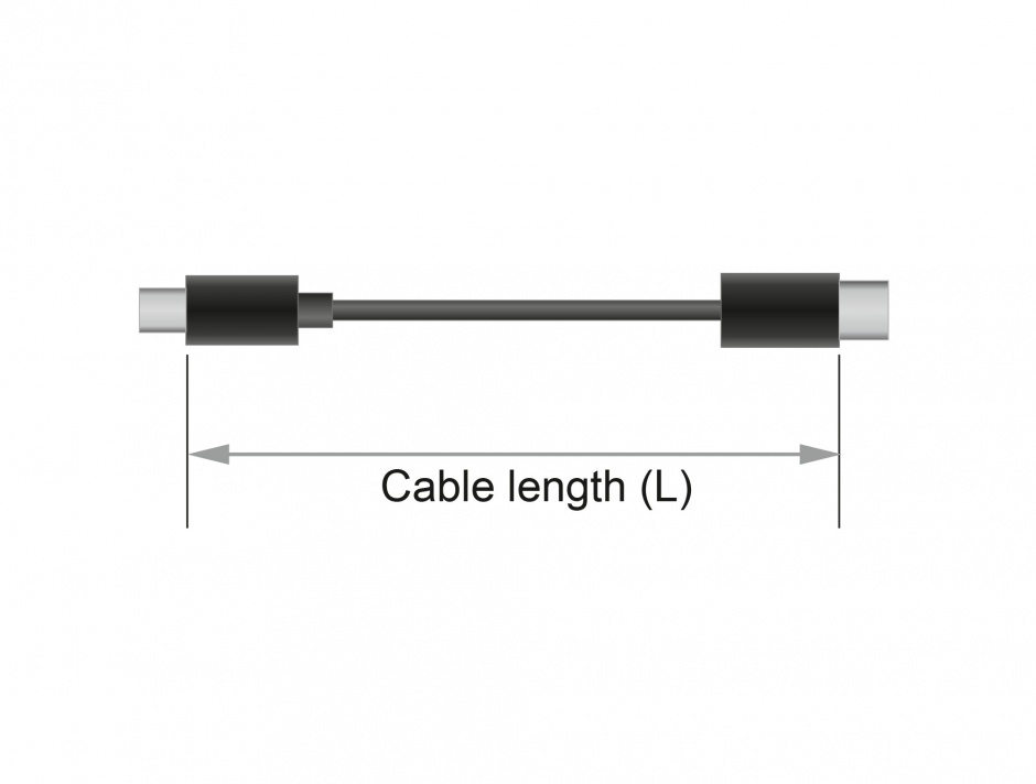 Imagine Cablu MD6 socket serial la USB tip C 2.0 52cm, Navilock 62879