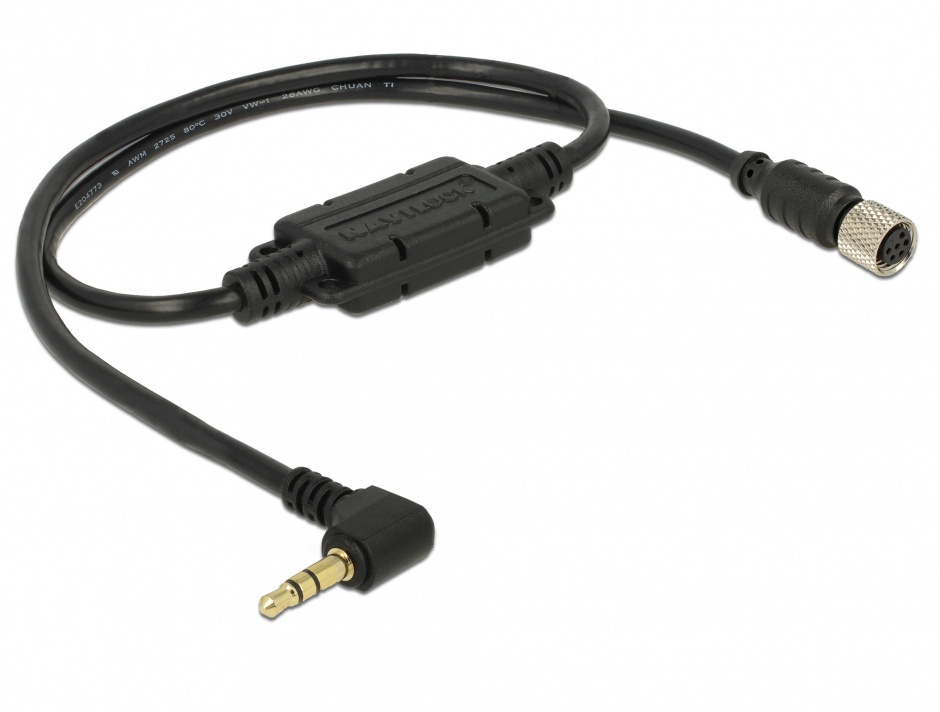 Imagine Cablu M8 waterproof la jack 3.5 mm 3 pini 90° TTL (5 V), Navilock 62894