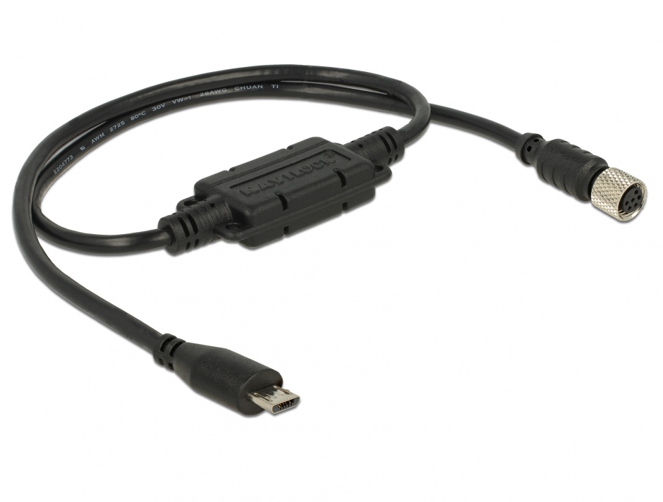 Imagine Cablu M8 waterproof la Micro USB OTG 2.0 M-T, Navilock 62941
