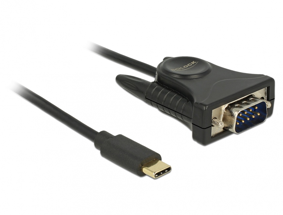 Imagine Adaptor USB-C la Serial RS232 1.8m, Delock 62964