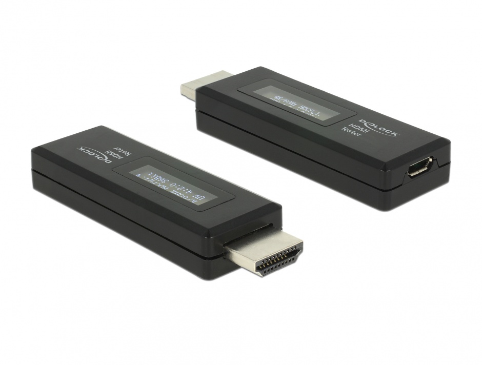 Imagine Tester HDMI pentru informatii EDID cu OLED display, Delock 63327