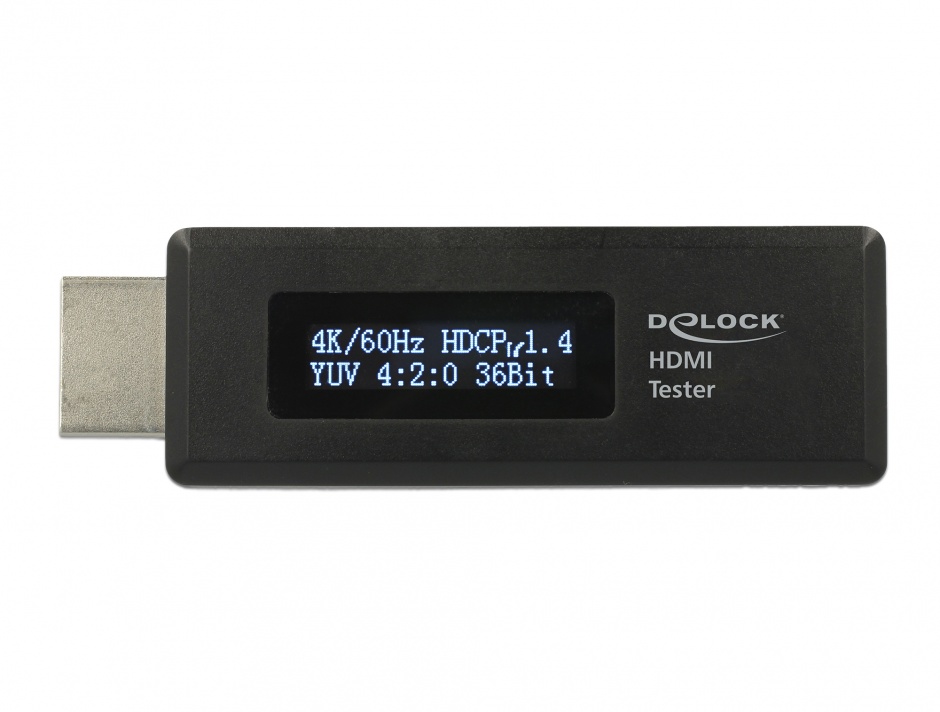 Imagine Tester HDMI pentru informatii EDID cu OLED display, Delock 63327 