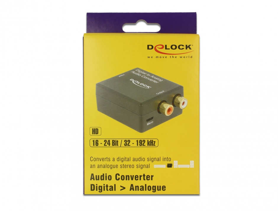 Imagine Convertor audio digital S/PDIF la analog RCA HD, Delock 63477