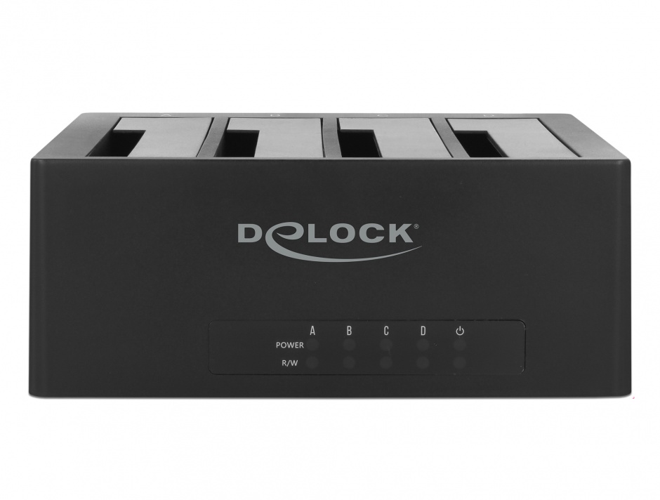 Imagine Docking Station USB 3.1-C pentru 4 x HDD/SSD SATA 2.5"+3.5", Delock 63930
