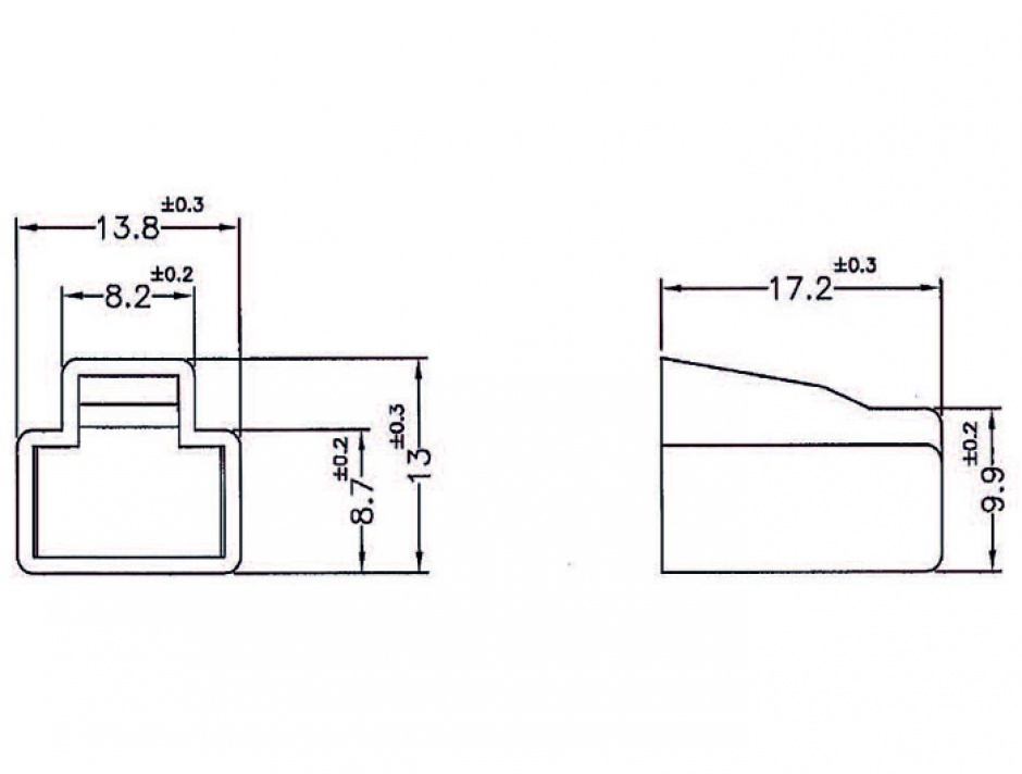 Imagine Protectie impotriva prafului pentru conector RJ45 tata set 10 bucati transparent, Delock 64016
