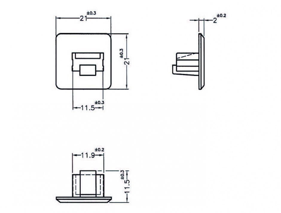 Imagine Protectie impotriva prafului pentru conector RJ45 mama transparent set 10 buc, Delock 64019