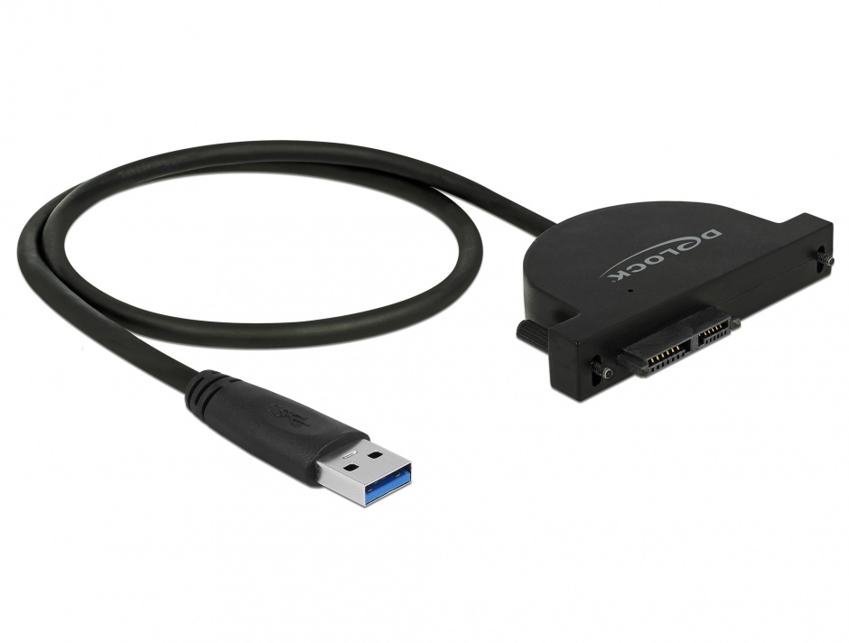 Imagine Adaptor USB 3.0 la Slim SATA 13 pini, Delock 64048