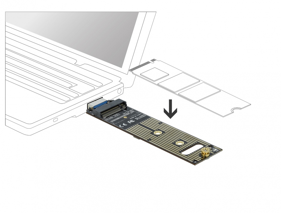 Imagine Adaptor USB 3.1 Gen 2 la M.2 NVMe PCIe SSD, Delock 64069