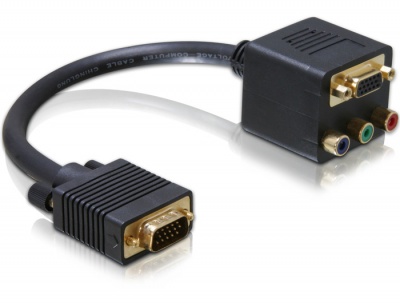 Imagine Cablu spliter VGA T - Component/VGA M, Delock 65059