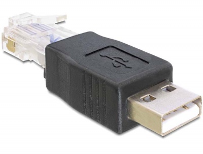 Imagine Adaptor Delock USB 2.0 la RJ45 1:1, 65233